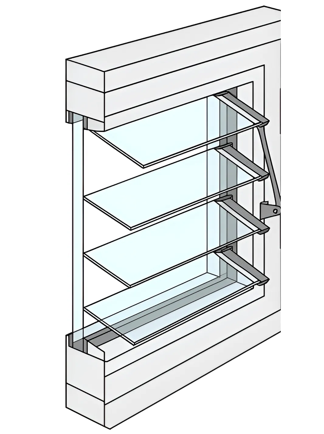 Ventana de Lamas para Ventilación y Protección Frente al Humo